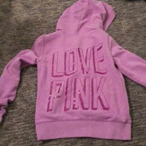 Victoria’s Secret Pink purple zip up hoodie 💜